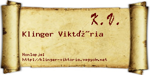 Klinger Viktória névjegykártya